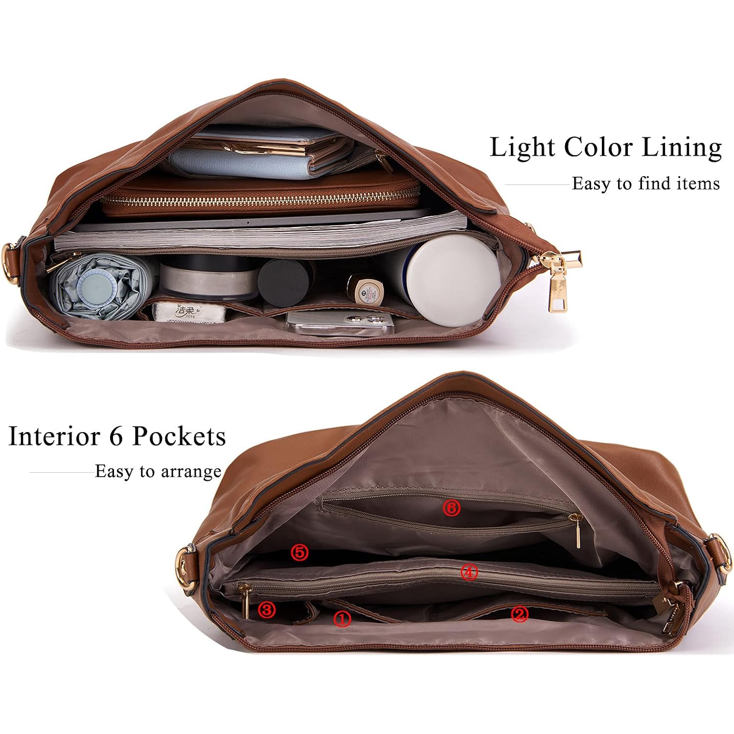 Large Crossbody Bags Ladies Shoulder Handbags Purse And Wallet Set For Women Totes Hobo Purses