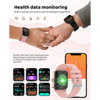 Smart Watches for Man Women with Bluetooth Call,1.91" Smartwatch with Heart Blood Pressure/Blood Oxygen/Rate/Sleep Monitor,100+ Sports Mode Fitness Tracker with IP67 Waterproof for iOS Android