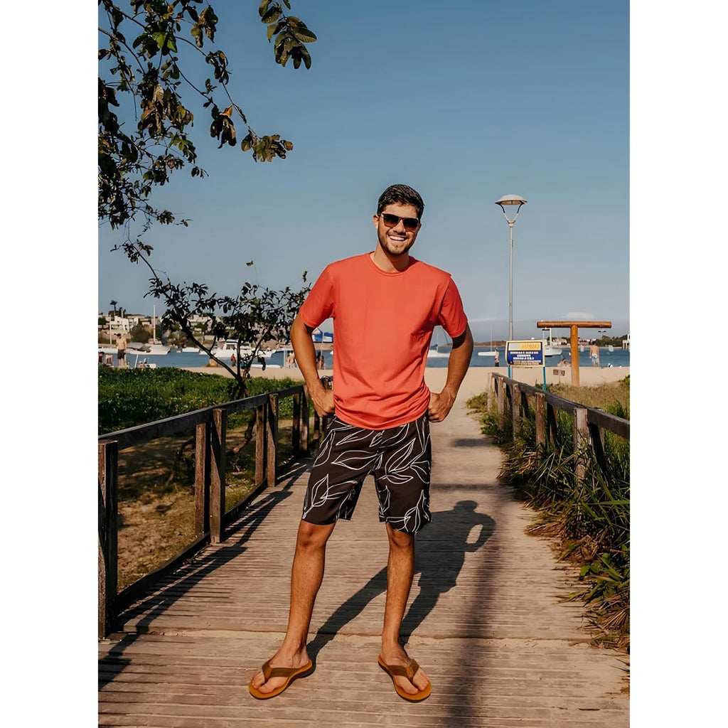 Kuailu Men'S Yoga Mat Leather Flip Flops With Arch Support Comfortable Cushion Walking Thong Sandals Slip On Indoor Outdoor