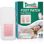 10PCS Deep Cleansing Foot Pads, Adhesive Sheets for Foot and Body Care Better, Natural Ginger Powder Bamboo Vinegar Foot Patches, Relieve Stress, Improve Sleep and Relaxation