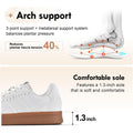 Women'S Ribbon Lace-Up Fashion Sneakers Arch Support Tennis Walking Shoes