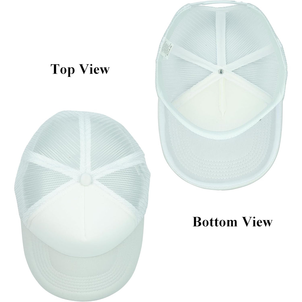 Gelante Sublimation Blank Trucker Hats - Polyester Foam Mesh Snapback Baseball Cap