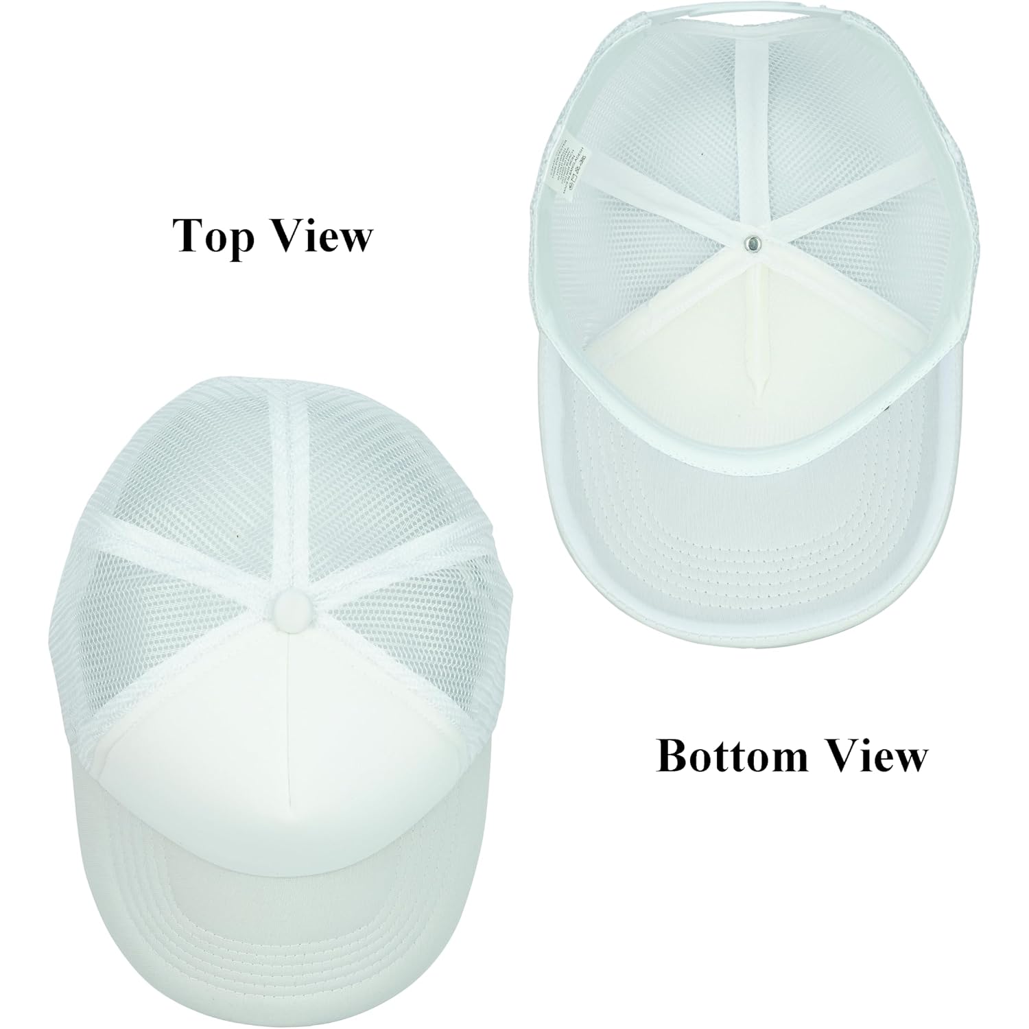 Gelante Sublimation Blank Trucker Hats - Polyester Foam Mesh Snapback Baseball Cap