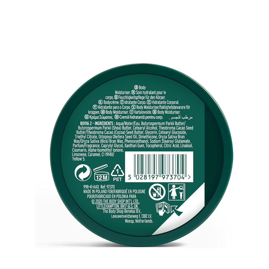 The Body Shop Body Butter | 96Hr Nourishing Moisture For Dry Skin | Non-Greasy With Shea Butter For Smoother Softer Skin, Vegan, 200 Ml / 6.4 Oz
