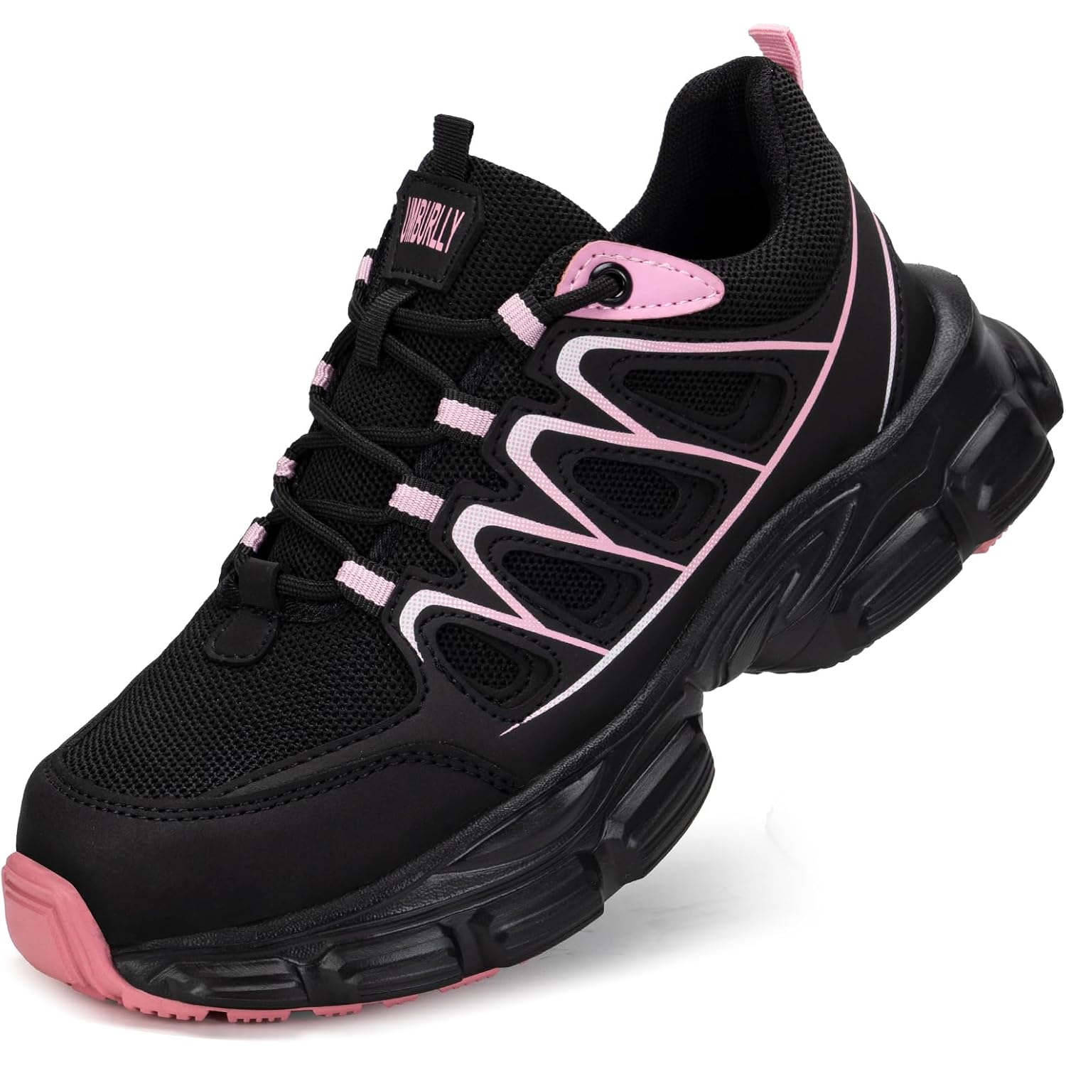 Hogent Steel Toe Shoes For Women Men Wide Non Slip Work Sneakers Indestructible Shoes Lightweight Breathable Construction Sneakers Puncture Proof Ergonomic Design