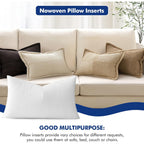 MIULEE Pillow Insert 12x20 Inch, Decorative Rectangle Throw Pillow Insert, Premium Fluffy Pillow Forms Stuffer for Sofa Couch Living Room