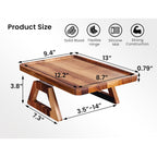 2 Pack Acacia Wood Couch Arm Tray,Couch Tray,Folding Sofa Armrest Trays,Couch Arm Table Clip-On Couch Desk For Drinks,Snacks,Phone,Remote Control