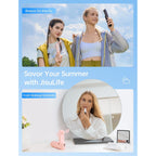 Jisulife 3 In 1 Portable Fan With Power Bank & Flashlight Featured | 19H Max Cooling, Usb Rechargeable, Pocket-Sized Handheld Fan For Travel, Cruise, Concerts, Makeup, Summer Gifts For Women