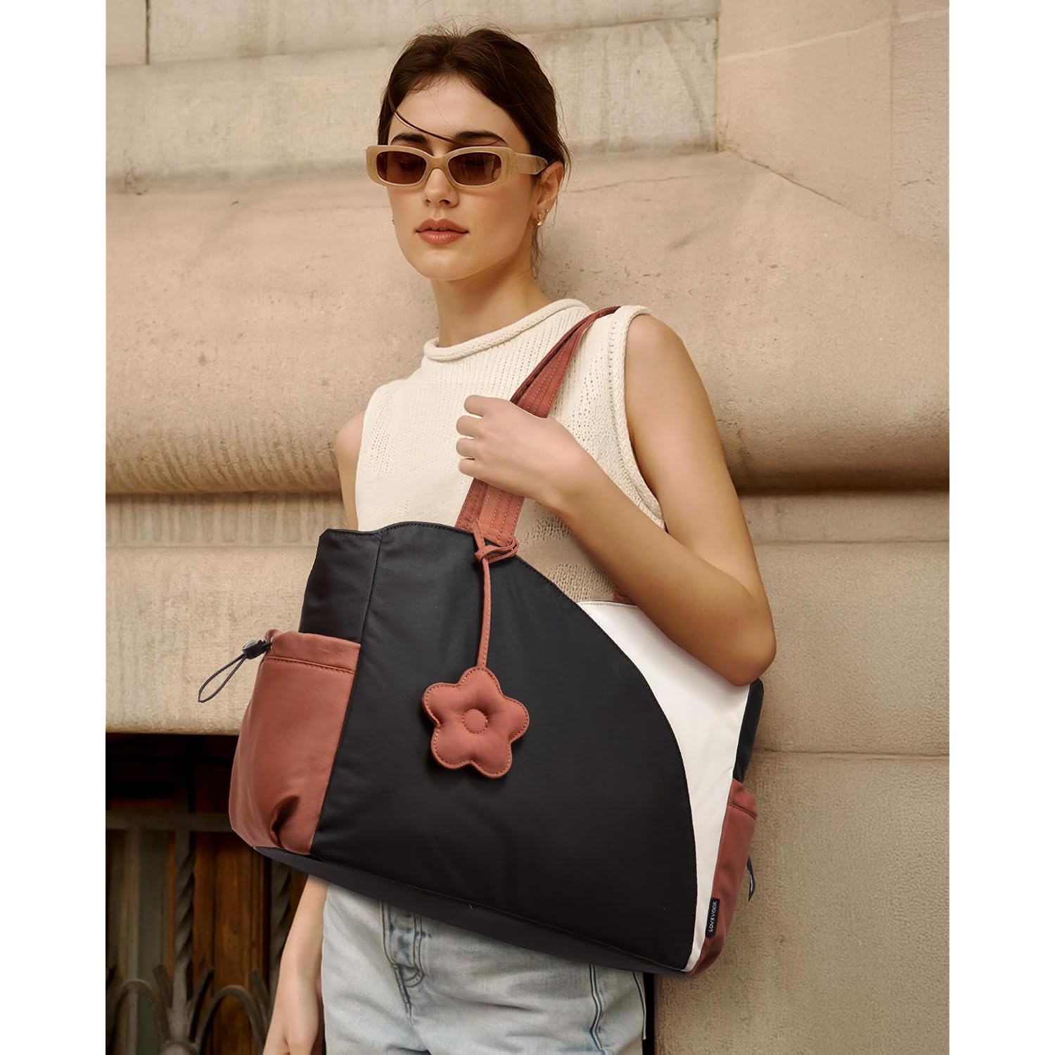 Lovevook Tote Bag For Women, Puffer Work Bags With Zipper For Daily Travel College, Teacher Nurse Laptop Handbags Purses Gift