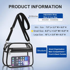Oraben Clear Bag for Stadium Events Clear Purse Stadium Bag Satchel Handbags for Sports Events Concerts Festivals | Stadium Approved, Waterproof, Stylish, Sturdy