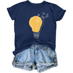 Dresswel Faith Shirts for Women Christian Tshirts Short Sleeve Casual Loose Graphic Tees Inspirational Tee Tops Navy