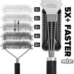 Grillart Grill Brush And Scraper Bbq Brush For Grill, Safe 18" Stainless Steel Woven Wire 3 In 1 Bristles Grill Cleaning Brush, Br-4516