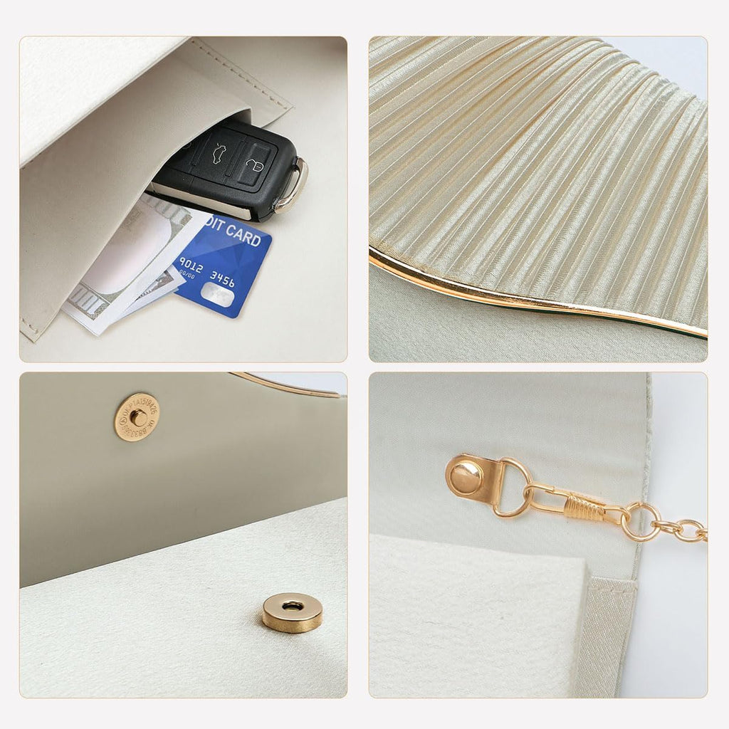 Lovyococo Clutch Purses For Women Formal Purses Evening Clutch For Wedding Party Cocktail Prom Handbags Elegant Satin