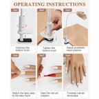 Practice Hand for Acrylic Nails, Silicone Hand for Nail Practice, Nail Tips Won't Fall off Nail Hand, Flexible Nail Practice Hand for Beginners,13.7 x 6.29 x 1.88in