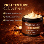 Body Butter, Penrose Skin Body Butter For Men, Scents Body Cream With Shea Butter, Cocoa Butter & Coconut Oil, Hydration That Hits & Long-Lasting Scent & Non-Greasy (1 Pcs)