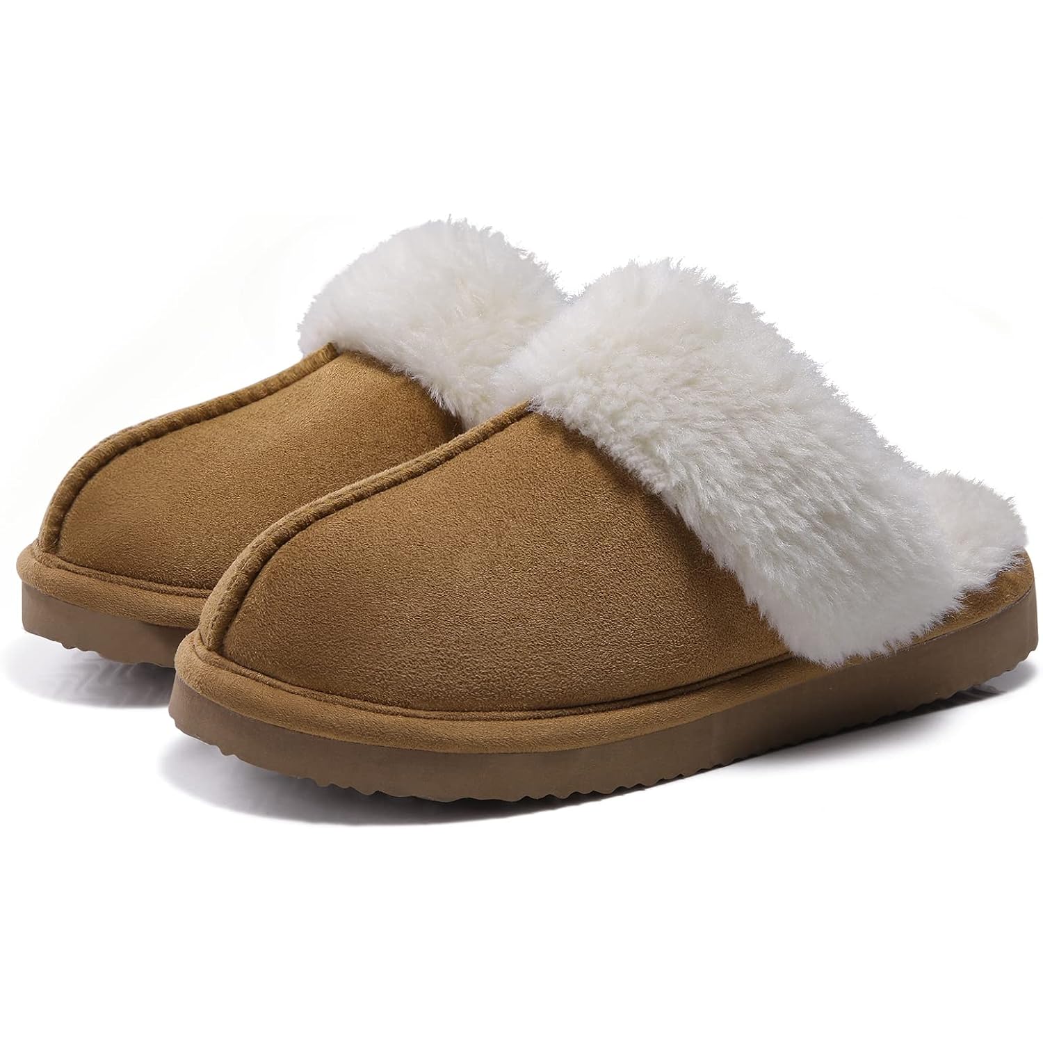 Women'S Fuzzy Memory Foam Slippers Fluffy Winter House Shoes Indoor And Outdoor