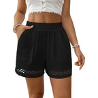 Womens Shorts for Women Casual Elastic Waisted 2026 Cotton Trendy Comfy Summer Shorts with Pockets