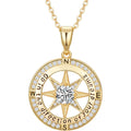 Graduation Gifts for Her, Inspirational Graduates Compass Necklace for Women Girls Jewelry, Class of Senior High School College Graduation Gifts for Friends with Congrats Grad Box and Gift Card (18K Gold Filled 925 Sterling Silver necklace)