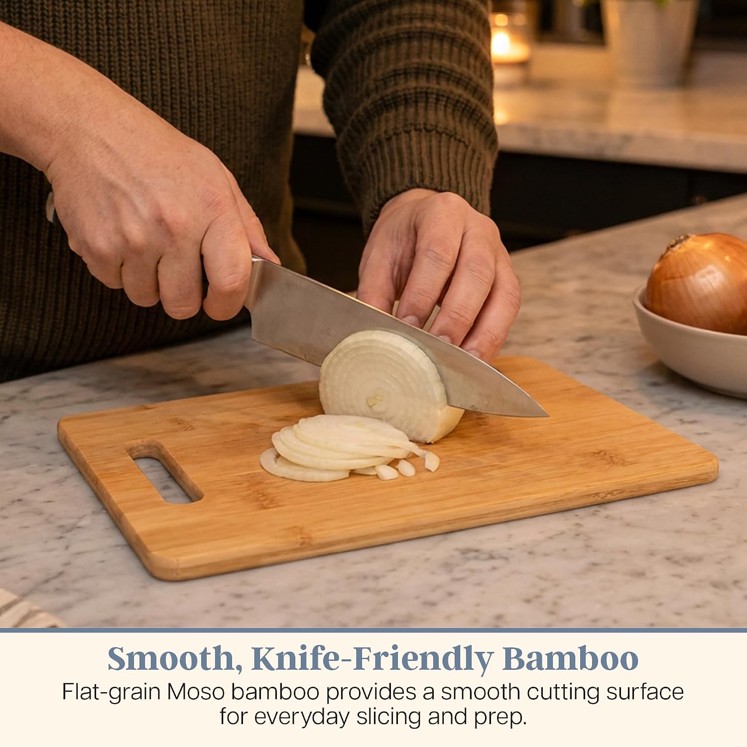 Totally Bamboo Cutting Board Set, 3 Reversible Cutting Boards For Kitchen | Small, Medium & Large Bamboo Boards For Everyday Meal Prep. Smooth, Knife-Friendly Surface For Meat, Produce, Cheese & Bread.