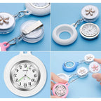 Pwosi Nurse Glow Pointer Watch With Clip And Lapel Option, Fob Watch With Second Hand