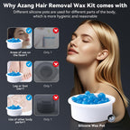 Nose Wax Kit Men, Nose Ear Hair Waxing Kit with 100g Wax, 56 Pcs Accessories, Nose Ear Hair Removal Kit, USB Fast Heat, Smart Constant Temp, Upgraded Size, Multi-Accessories,