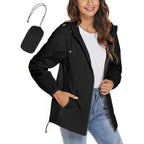 Womens Rain Jackets Waterproof Windbreaker Jackets Lightweight Portable Rain Coat