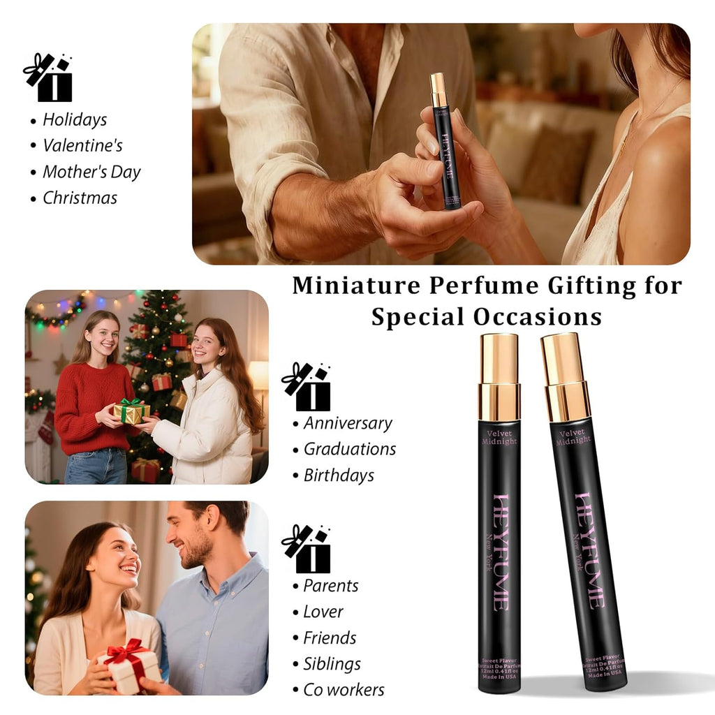 Pheromones Perfumes for Women Mini: Eau De Parfum Inspired By B-LACK O-Pium- Premium Amber Vanilla Sent Blend - Long Lasting Travel Size Pen Spray 0.41 fl for Female Made in USA
