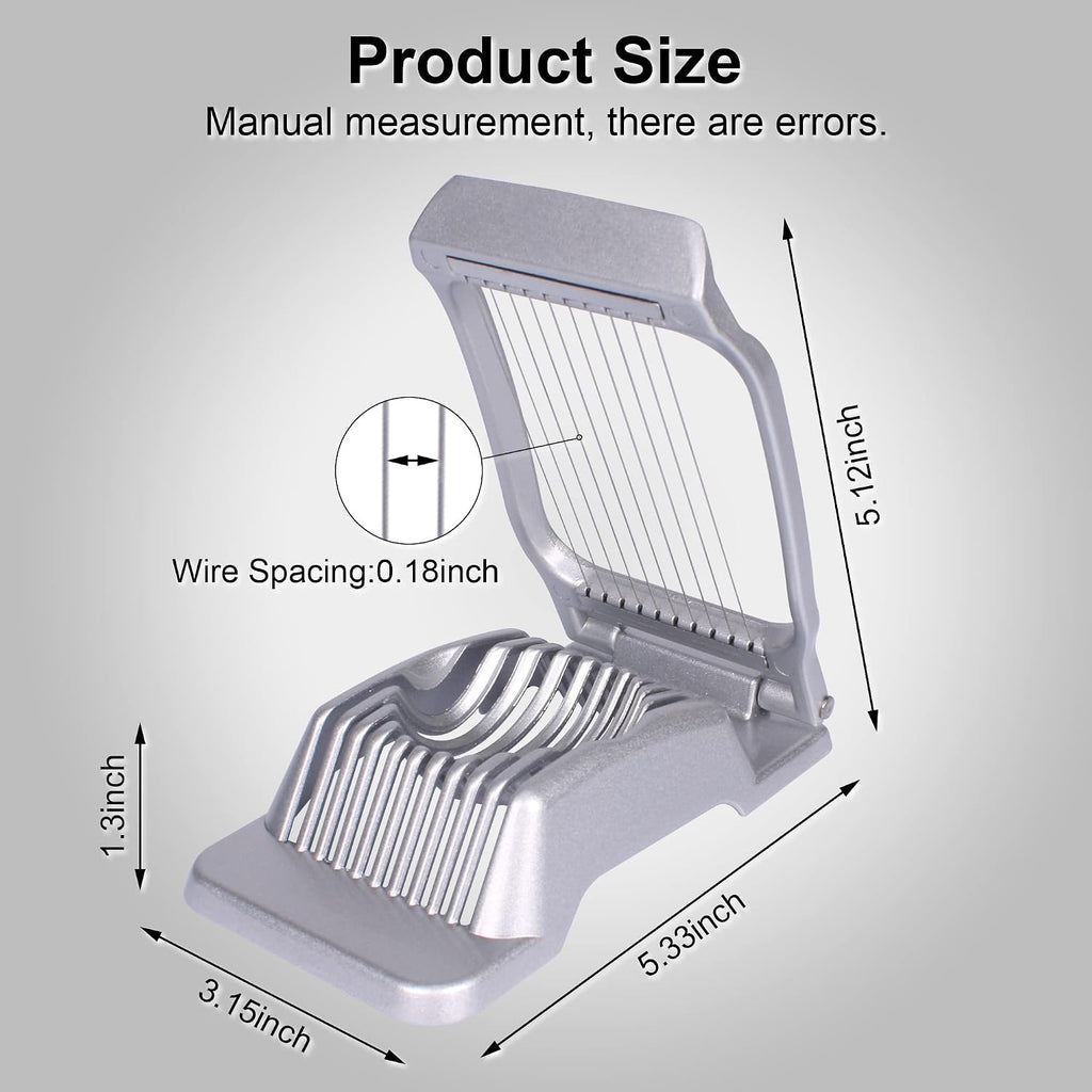 Egg Slicer For Hard Boiled Eggs Egg Cutter Strawberry Slicer Heavy Duty Aluminium Tomato Slicer Stainless Steel Wire Multipurpose Egg Slicer Dicer For Soft Fruit Mushroom Home Use