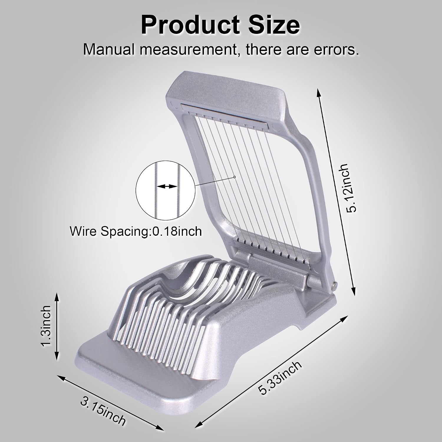 Egg Slicer For Hard Boiled Eggs Egg Cutter Strawberry Slicer Heavy Duty Aluminium Tomato Slicer Stainless Steel Wire Multipurpose Egg Slicer Dicer For Soft Fruit Mushroom Home Use