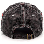 Distressed Washed Denim Baseball Cap Vintage Ripped Strapback Sun Hat For Men Women