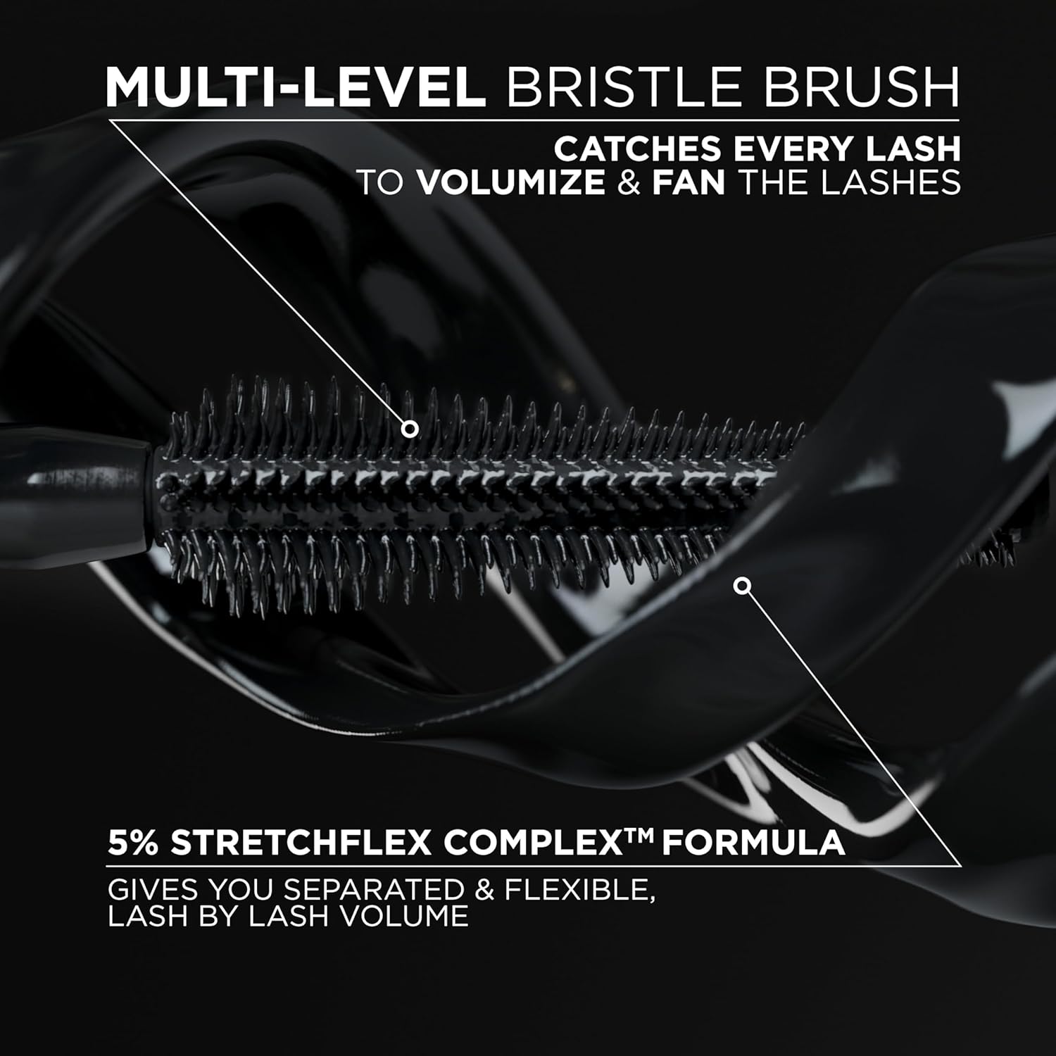 L'Oreal Paris Voluminous Panorama Mascara, Volumizing and Lengthening Mascara, Washable Longwear and Smudge Resistant Make Up, Black, 0.33 Fl Oz