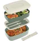 Bentgo Classic - Adult Bento Box, Stackable 3-Compartment Lunch Box With Removable Utensil Set And Sealing Strap, Bpa-Free, Food Container Ideal For Meal Prep, Work, And On The Go (Khaki Green)