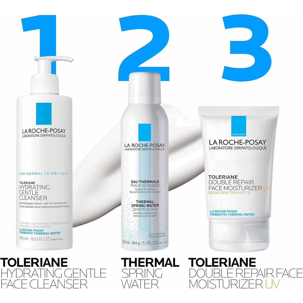 Toleriane Double Repair Uv Spf Moisturizer For Face, Daily Facial Moisturizer With Sunscreen Spf 30