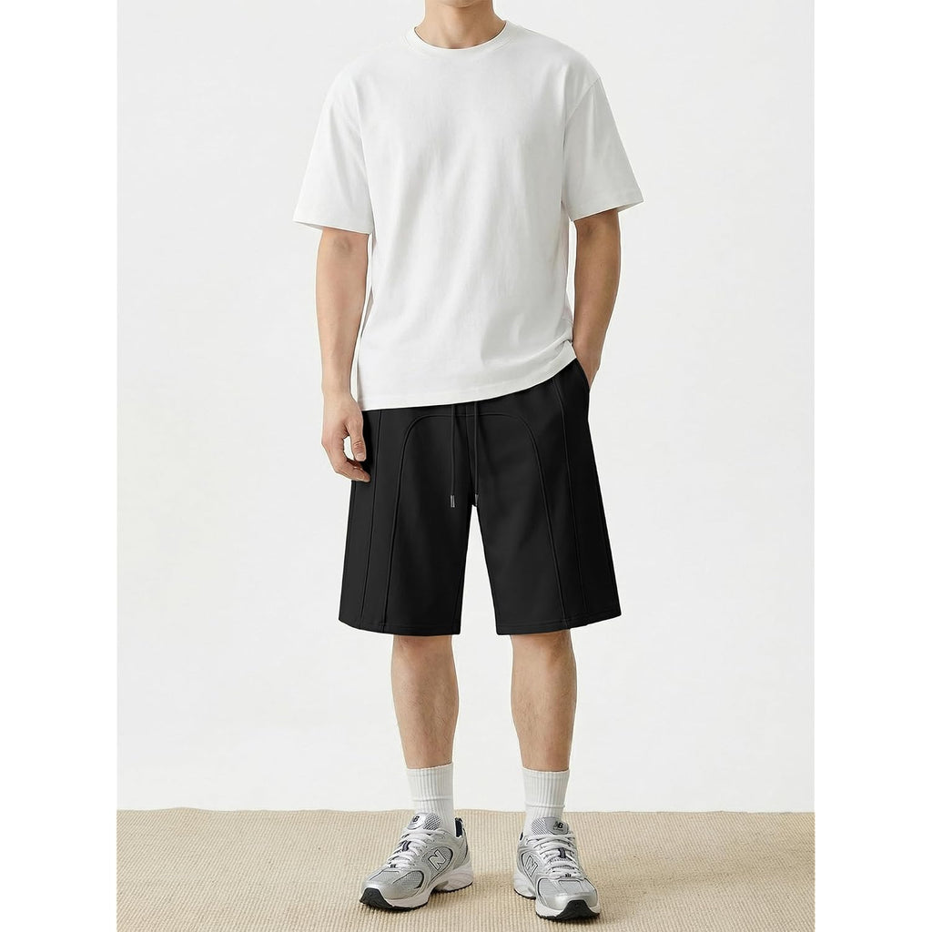Jmierr Men'S Baggy Sweat Shorts Lightweight Cotton Under Knee Casual Drawstring Lounge Workout Gym Shorts