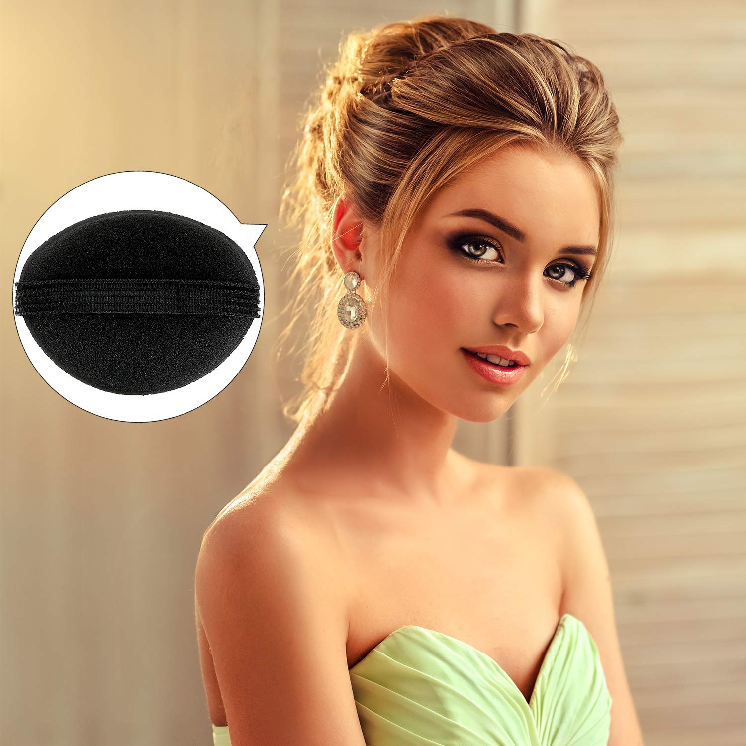 11 Pieces Hair Bump Sponge Volume Hair Bases Set Bump It Accessory For Volume Insert Styling Tools Up Combs Clips Sponge Bun Updo Accessories For Women Diy Hairstyles(Black, Brown)