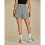 Striped Shorts for Women High Waisted Beach Casual Drawstring Pull On Elastic Waist Summer Shorts with Pockets