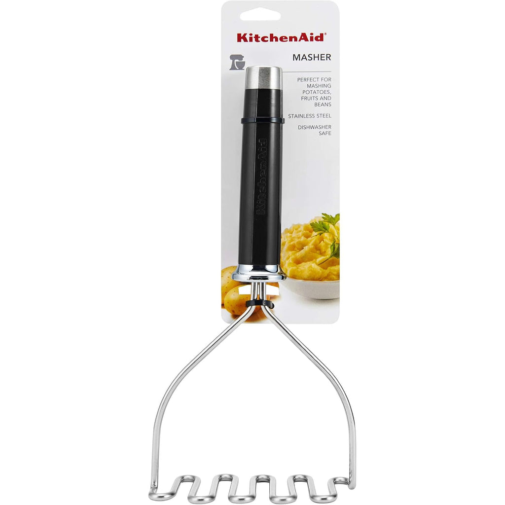 Kitchenaid Gourmet Stainless Steel Wire Masher, 10.24-Inch, Black