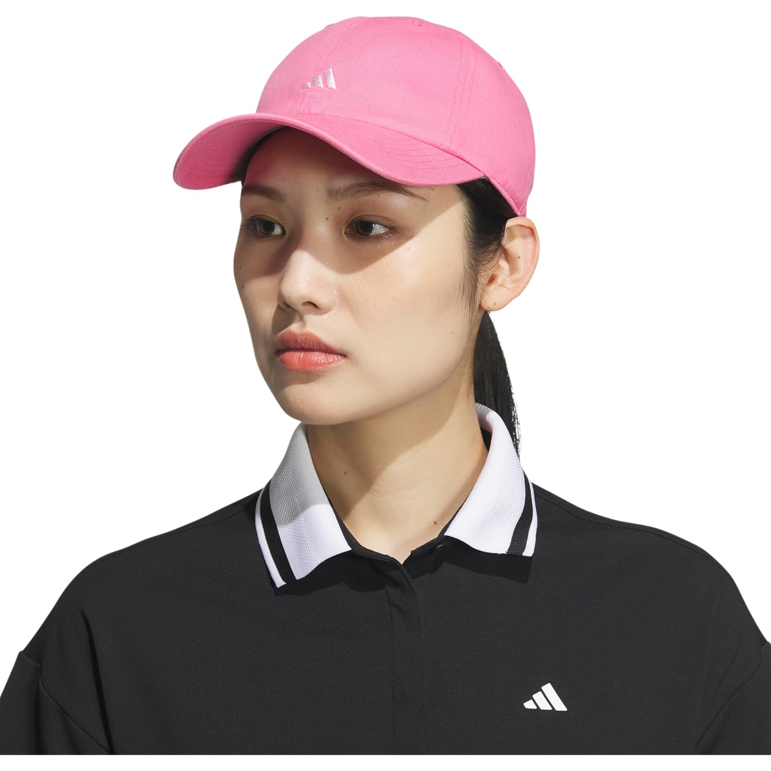 adidas Women's Saturday Hat – Relaxed Fit Strapback Baseball Cap Pink Fusion/Clear Pink/3