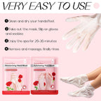 12 Pack Moisturizing Exfoliating hand & foot masks, Deep Hydrate Dry, Cracked Skin, sel care gift for women and men, 6 Pairs Gloves & 6 Socks (Rose Hand & Foot masks(12 Pack))
