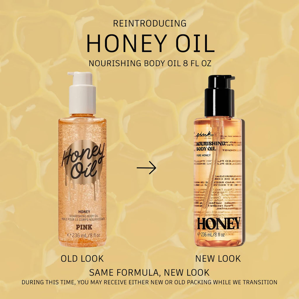 Victoria'S Secret Pink Honey Soothing Body Care Body Oil 8 Oz. (Honey)