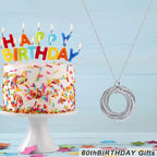 IEFLIFE Birthday Gifts for Women, Sterling Silver Chain Birthday Necklaces, 40th 50th 60th 70th 80th 90th Birthday Necklace, 40 50 60 70 80 90 Years Old Birthday Gifts, 4 5 6 7 8 9 Decade Birthday Jewelry for Women