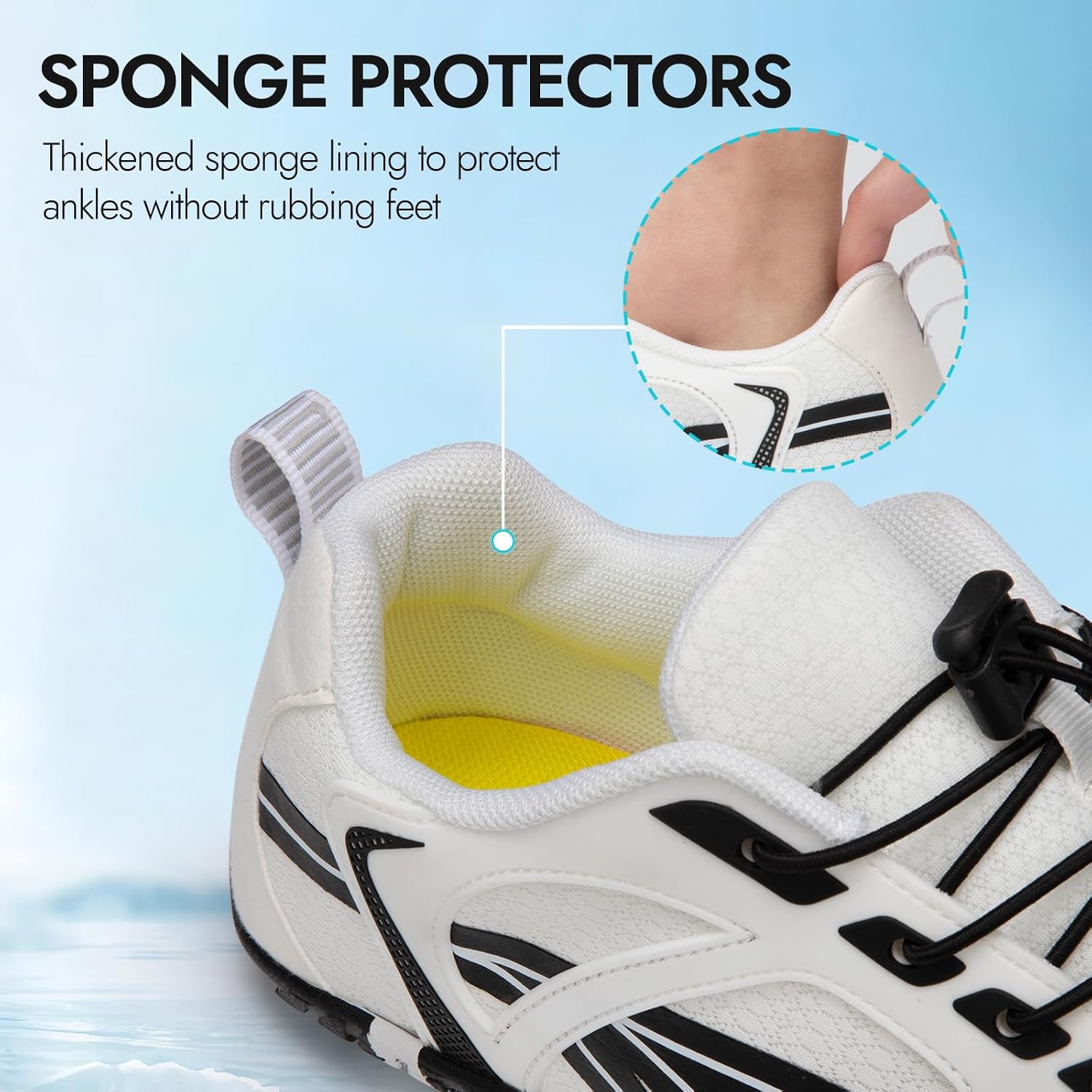 Athmile Barefoot Shoes Women Water Shoes Wide Toe Non-Slip Aqua Beach Quick-Dry For Swim Kayak Lake Pool River Hiking Surfing Boating Fishing Diving Cruise Ship Essentials