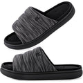 Veracosy Mens Open-Toe Slippers Memory Foam Indoor Outdoor House Shoes