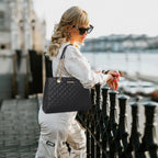 Montana West MEDIUM Tote Bag for Women Quilted Chain Handbags Shoulder Purse