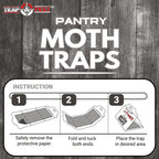 8 Pack Pantry Moth Traps- Safe And Effective For Food And Cupboard- Glue Traps With Pheromones And Anti Bacterial For Pantry Moths