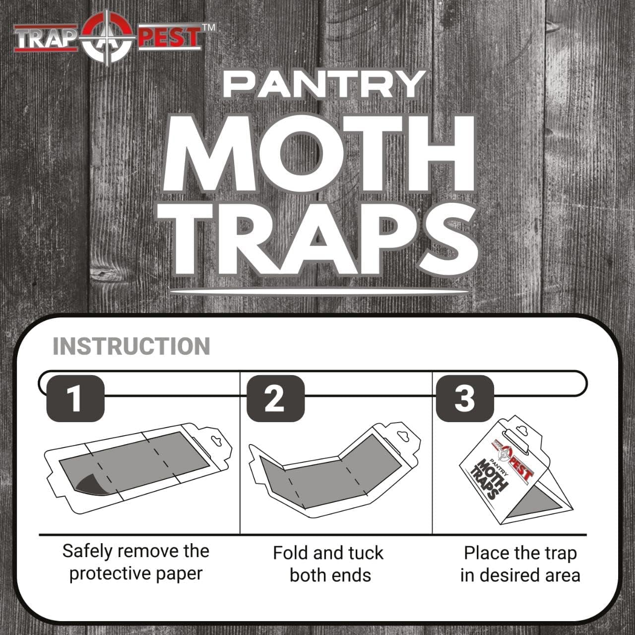 8 Pack Pantry Moth Traps- Safe And Effective For Food And Cupboard- Glue Traps With Pheromones And Anti Bacterial For Pantry Moths