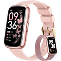 Fitness Trackers for Women Smart Watch: Fitness Tracker with 24/7 Heart Rate Monitor SpO2 Sleep Step Tracker, Pedometer Fitness Watches for Women with 5ATM Waterproof for iPhone Android 2 Bands Pink