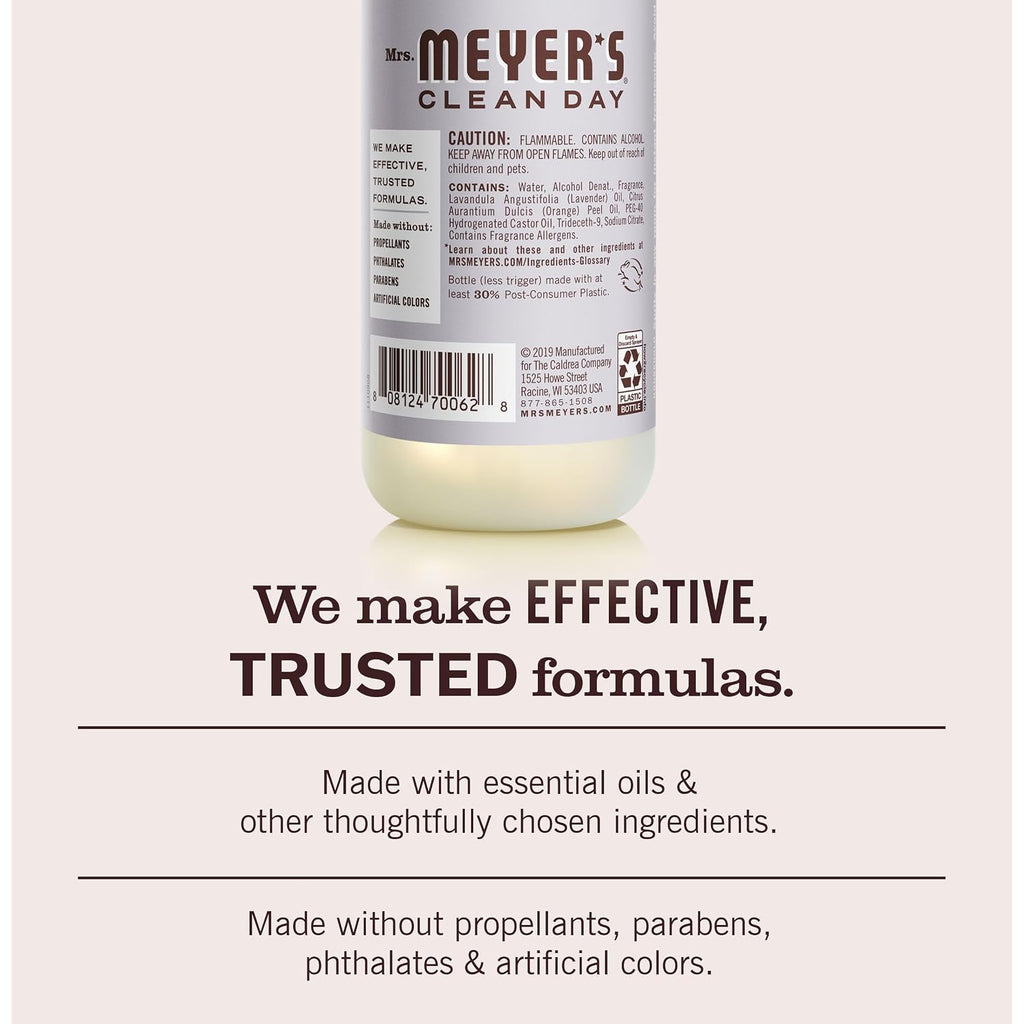 Mrs. Meyer'S Clean Day Room Spray, Lavender Scent, 8 Fl Oz Bottle - 3 Pack