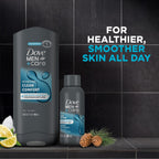 Dove Men+Care Body + Face Wash 2-Pack + Travel-Size Body Wash – Clean Comfort With 24Hr Nourishing Micromoisture, Lemon & Cedarwood Scent