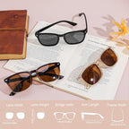Polarized Sunglasses for Women Men Classic Retro Sun Glasses UV400 Protection Black, Gradient Brown, Champagne